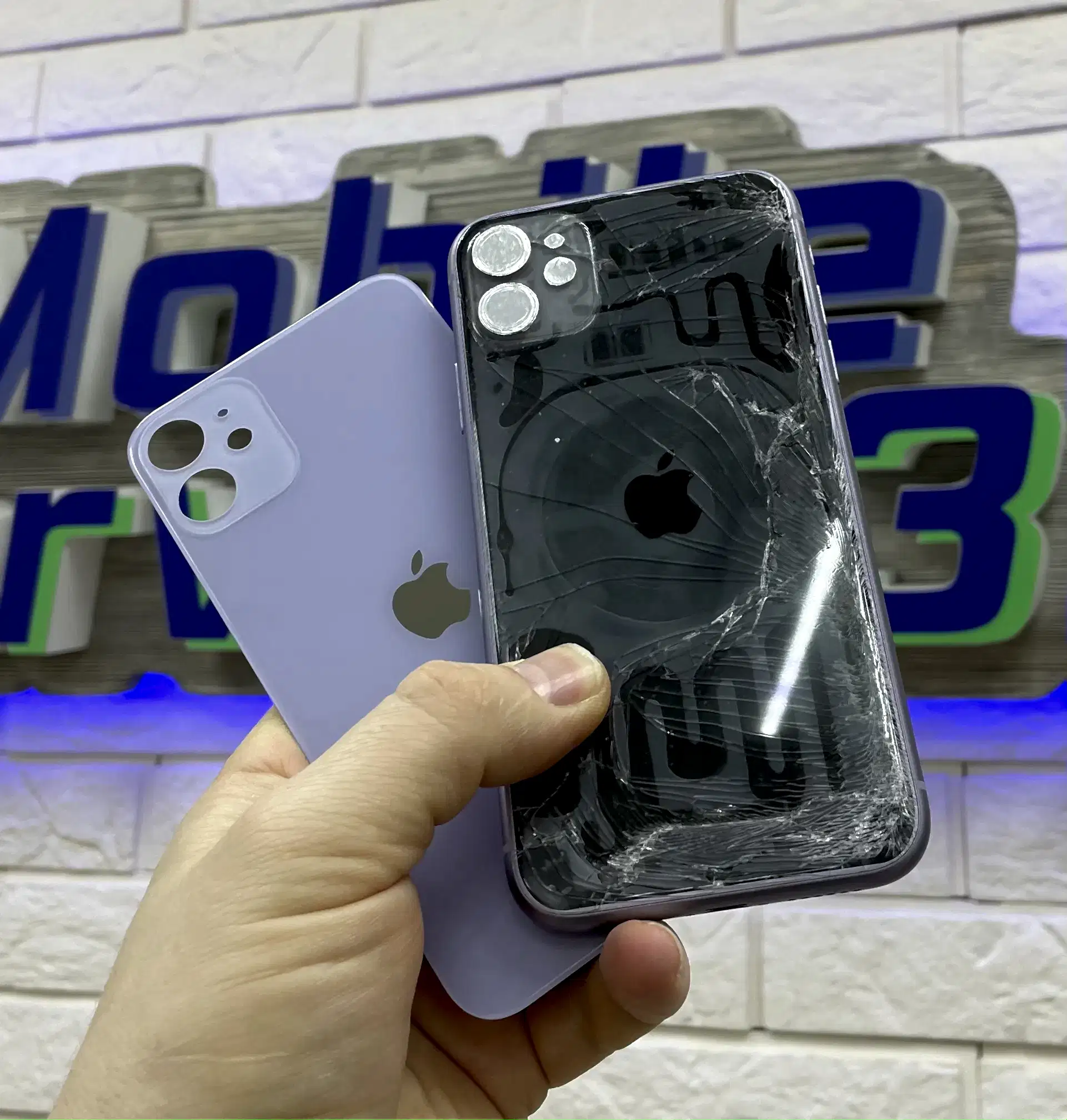 замена стекла крышки на iphone 11
